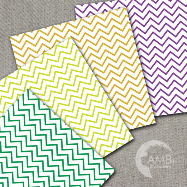 Chevron papers, Chevron digital papers, scrapbook, Colored Chevrons on White Patterns, commercial use, AMB-314