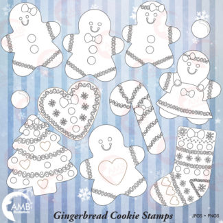 Christmas Gingerbread Stamps, AMB-1507