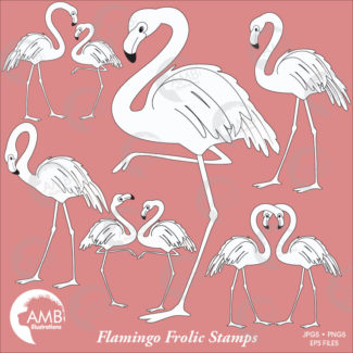 Flamingo Digital Stamps AMB-1039