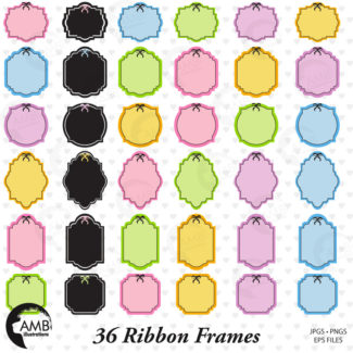 Ribbon Frames ClipartAMB-480