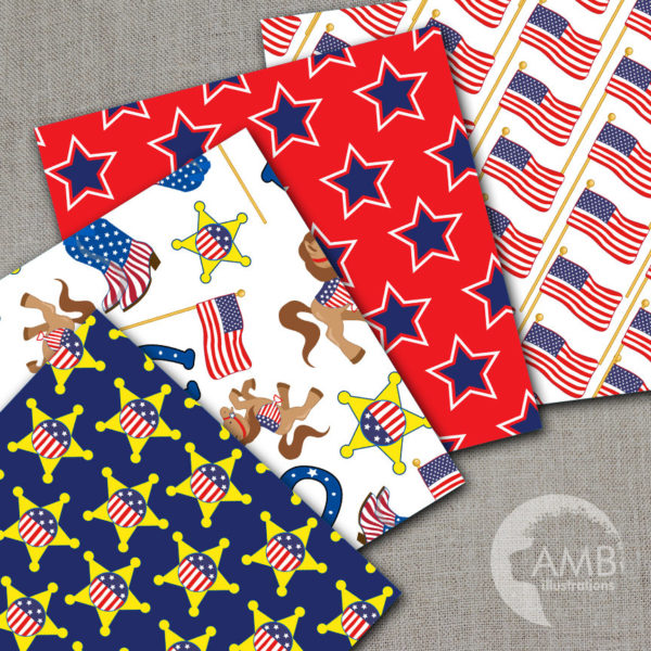 Stars and Stripes Paper Patterns AMB-828