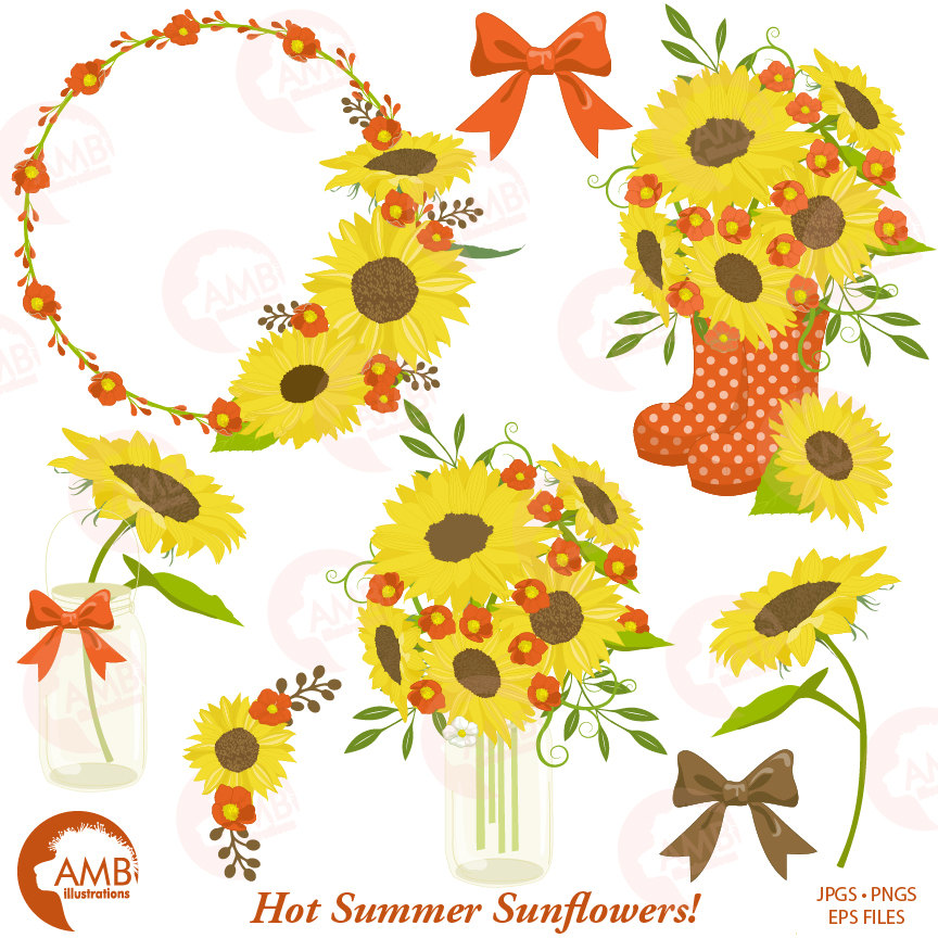 Download Sunflower Wedding | AMBillustrations.com