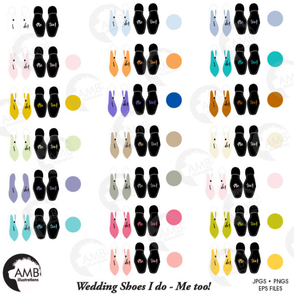 Wedding clipart, Wedding Shoes clipart, Bridal shower clipart, Engagement clipart, I do clipart, instant download AMB-360