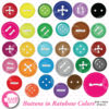 80% OFF Button clipart, sewing button clipart, buttons for your scrapbooking, digital buttons, sewing clipart, commercial-use, AMB-304