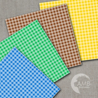 80%OFF Gingham digital papers, Pastel papers, Checkered papers, Gingham scrapbook papers, commercial use, AMB-813