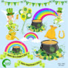 80%OFF St Patrick's Day clipart, St Patricks Day, Irish clipart, Shamrock Clipart, Rainbow Clipart, Instant Download, AMB-1184
