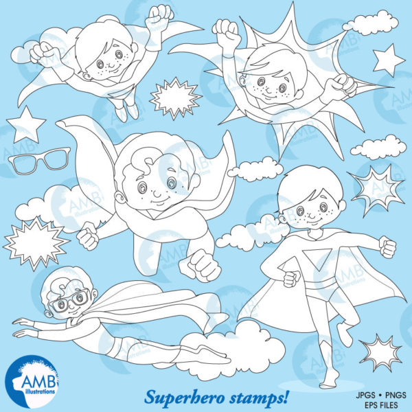 80%OFF Superhero stamp, Superhero digital stamp, Super Hero Stamp, Hero Stamp, Superhero, Commercial-Use, Instant Download AMB-1545
