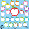 Apple Clipart, Apple Clip Art, Apples clipart, Apple Outlines, Commercial Use, Classroom Clipart, Commercial Use, AMB-140