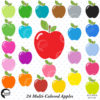 Apple Clipart, Apples Clip Art, Multi-Colored Apples, AMB-139