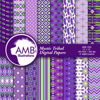 Arrows Tribal, Feathers Digital Papers, Tribal purpe Printable Papers, Arrows Triangles, Chevron, instant download, AMB-1554