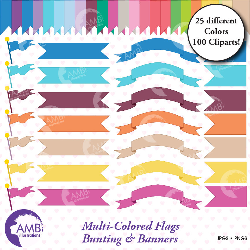 Ribbon Banners Pastel - Graphics / Clip Art