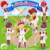 Baseball Team clipart, Baseball Diamond clip art, Baseball clipart, Commercial use, vector graphics, digital images, AMB-1209