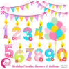Birthday Clipart, Happy Birthday Clipart, Birthday Numbers, Birthday candles, Commercial Use, AMB-1187