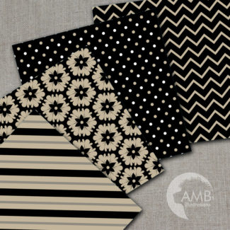Assorted Patterns in Beige and Black