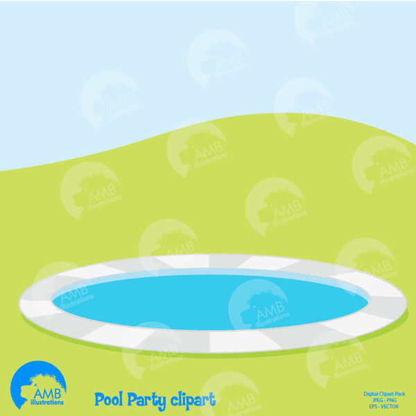 Boys Pool party, Swimming clipart, Dark skin, Pool party clipart, dark skin boys, African american boys, digital images, AMB-1263