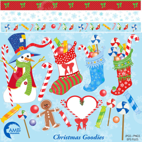 Christmas Goodies Decorations Clipart AMB-169