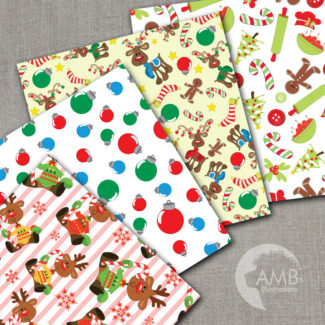 Christmas Digital Paper, Christmas Reindeer paper, Reindeer Papers, Rudolf the Red Nosed Reindeer Patterns Commercial Use, AMB-456