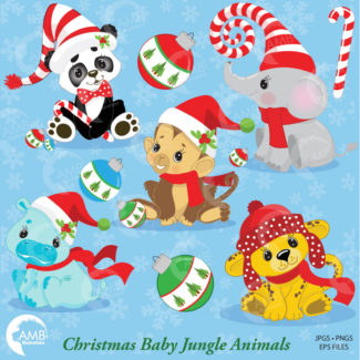Christmas Jungle Baby Animals , AMB-999