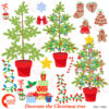 Decorate Your Christmas Tree Clipart Pack