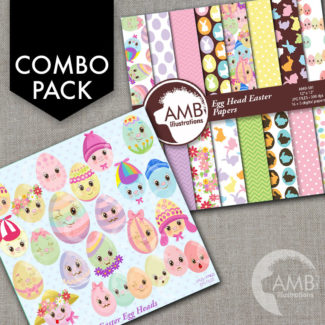 Easter Egg Head Emojis COMBO Pack