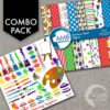 COMBO Painting Class Clipart and Digital Papers, School Clipart, Art Classroom Papers and Clipart, Commercial Use, AMB-1664