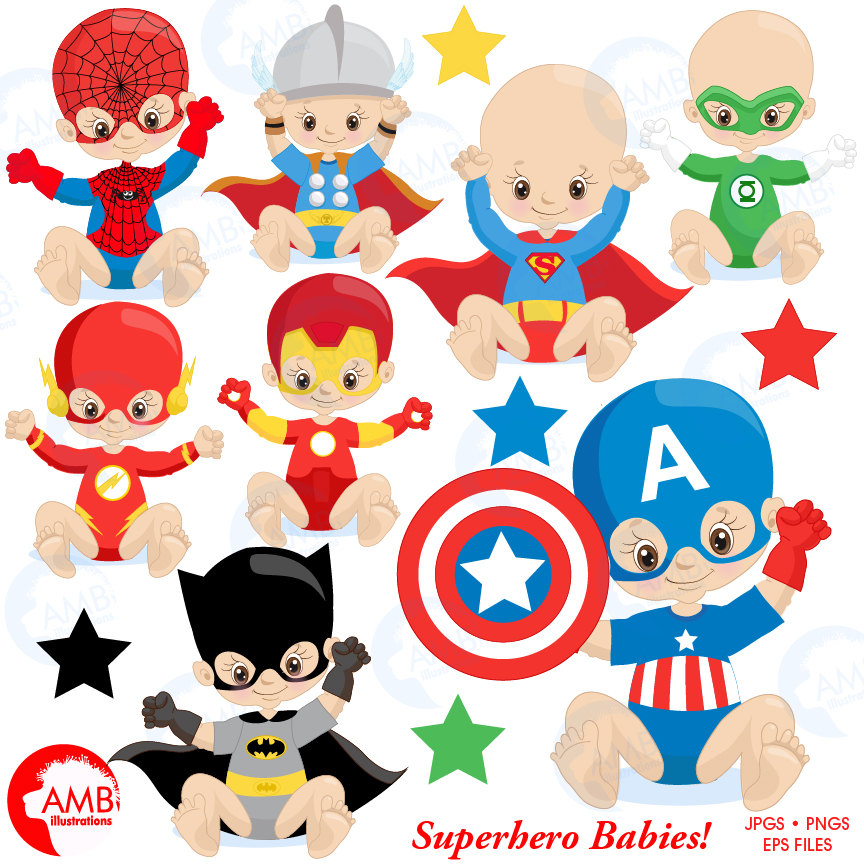 baby superheroes drawings