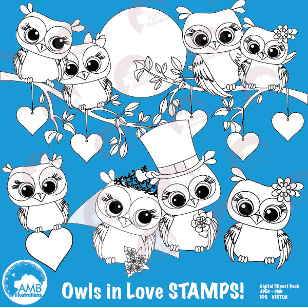 Cute Owl Stamps 