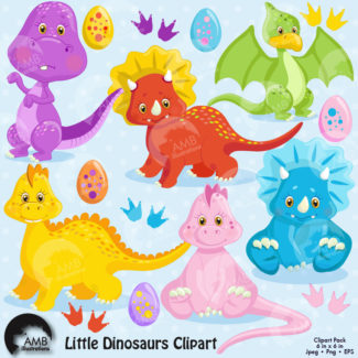 Dinosaur clipart, baby dinosaur,  dinosaur digital clipart, Volcano, background, digital clipart, Commercial Use, AMB-1203