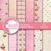 Donuts Digital Papers, Sweet bakery Digital Papers, Sweet macaroons Papers, Commercial Use, Scrapbook, Backgrounds, AMB-1571