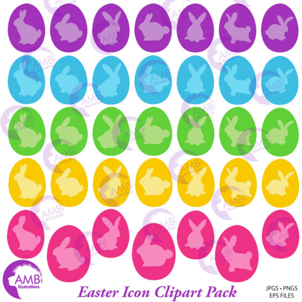 Easter Bunny Icons Pack AMB-1822