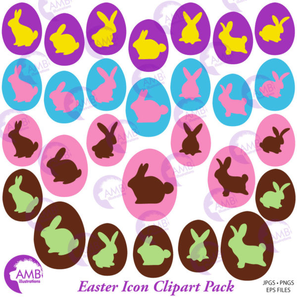 Easter Bunny Icons Pack AMB-1822