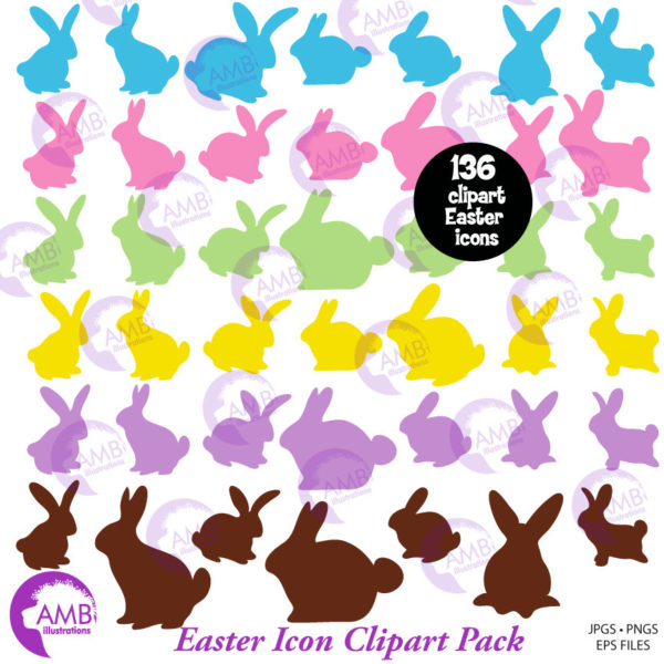 Easter Bunny Icons Pack AMB-1822