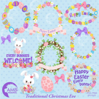 Easter Bunny Tags and Wreaths