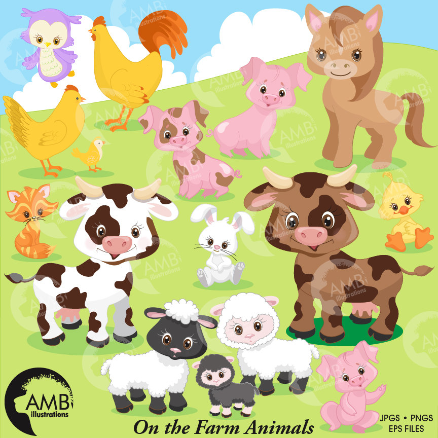 sheep farm clipart