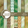 Fern papers, forest papers, scrapbook, instant download, commercial use, AMB-450