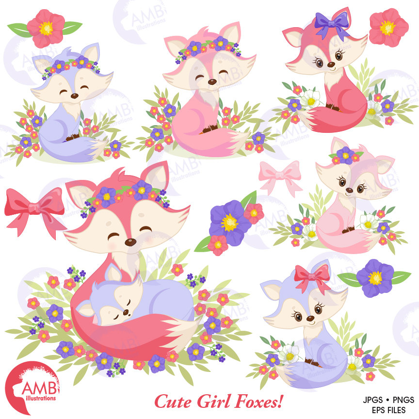 cute fox clipart