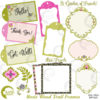 Frames and Tags Clipart, scrapbooking Pink Frames and Tags, Washi tape, Words, CardmakingFrames and Labels, Commercial Use, AMB-1810