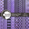 Purple Grunge Halloween Gothic Damask Paper in Purple, Grunge Halloween Pattern, Shabby Chic damask, Commercial use, AMB-1097