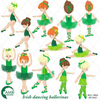 Irish Dancers Ballerina Clipart