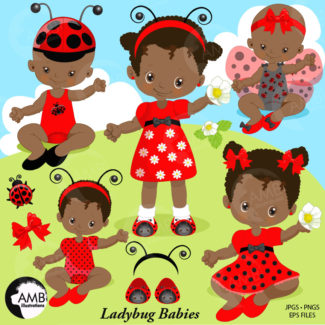 African American Ladybug Girls