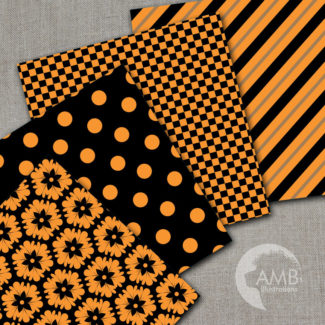 Orange and Black Mixed Patterns