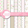 Nursery digital papers, Baby papers, Newborn papers, Nursery Pastel papers, Elephant papers, commercial use, AMB-1368