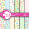 Nursery digital papers, Baby papers, Newborn papers, Nursery Pastel papers, Polka dot papers,Pastel papers, commercial use, AMB-841