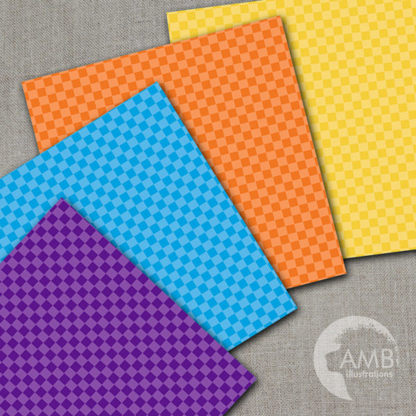 Plaid papers, Checkered Tone on Tone Colored background, Gingham, Digital backgrounds, Scrapbook, commercial use, AMB-412