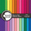 Polkadot digital paper, Tone on Tone papers, polkadot papers, Primary colors scrapbook papers, commercial use, AMB-411