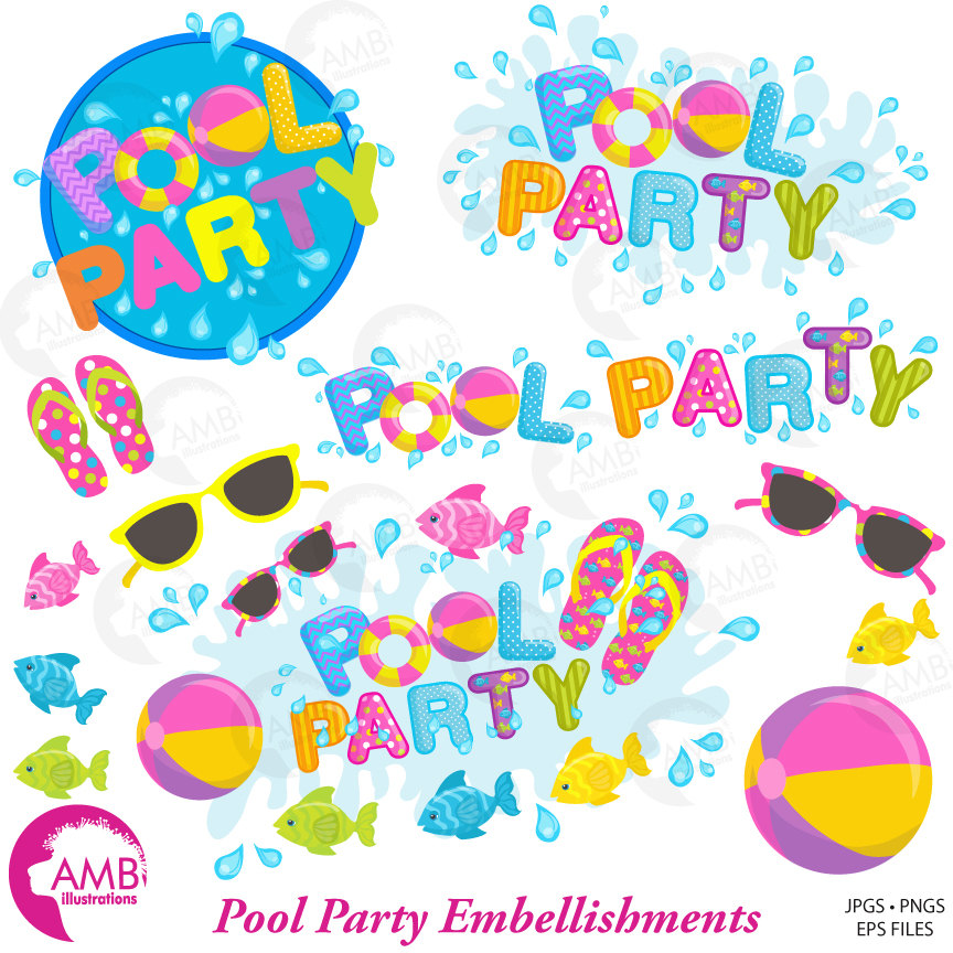 POOL PARTY - 300 dpi PNG