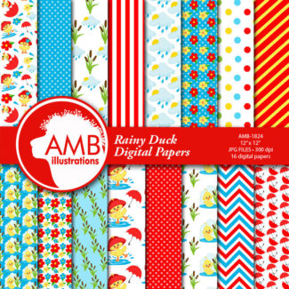 Duck Digital Paper Duck Pattern Rubber Duck (Download Now) 