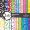 Ribbon digital paper, Ribbon paper, Ribbon, bow scrapbook papers and backgrounds, bow digital papers, commercial use, AMB-558