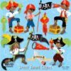 African American Boy Pirates clipart