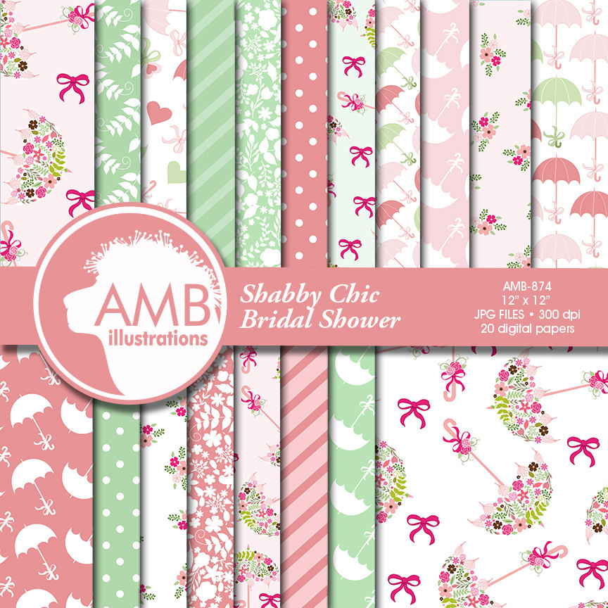 Shabby Chic Floral Scrapbook Paper Pack